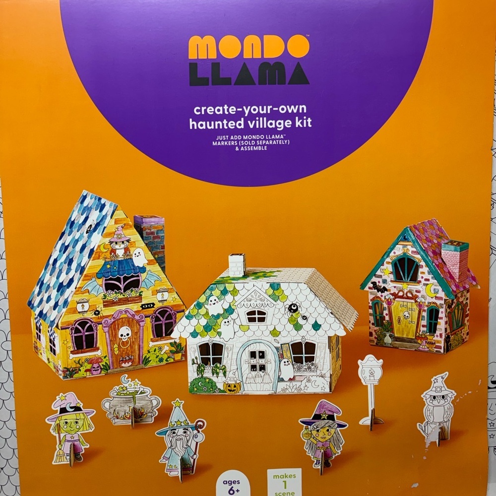 Mondo Llama Create-Your-Own Haunted Village Kit Craft